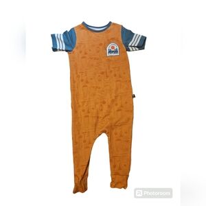 COPY - Explore camping print  retro style rags romper